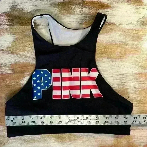 Victoria’s Secret PINK USA Patriotic Sports Bra - Size Medium Cups A-C - Picture 5 of 7